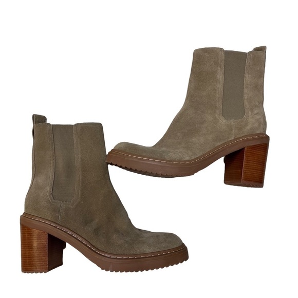 Louise Et Cie Varsan Platform Chelsea Boot Sandstorm Size 9.5 Chunky Heel - Picture 6 of 10